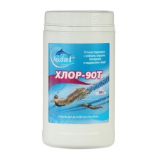 Дезинфицирующее средство Aqualand Хлор-90Т, таблетки 200 г, 1 кг