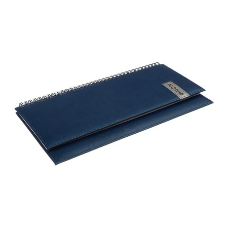 Dated planning 2025, 310 x 145mm, 64 sheets, Devente. Vertical, solid cover, leatherette with foam rubber, embossing, block 70, blue-2
