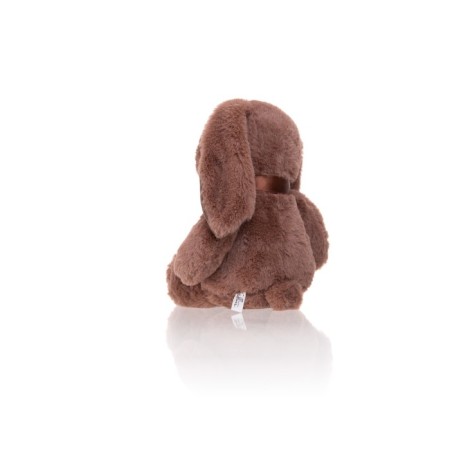 Soft toy Gulliver Bunny "Mokko" with a bow, coffee color, 25 cm-10