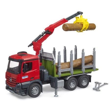 Bruder Mercedes truck for forest transportation, with logs-4