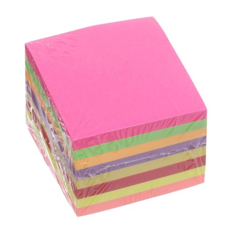 Block with a sticky edge of 51 mm x 51 mm, 400 sheets, fluorescent, 8 colors-2