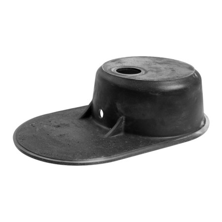 Sin for a kitchen made of stone Zein 110/Q4, 730 x 450 mm, oval, overflow, black color-5