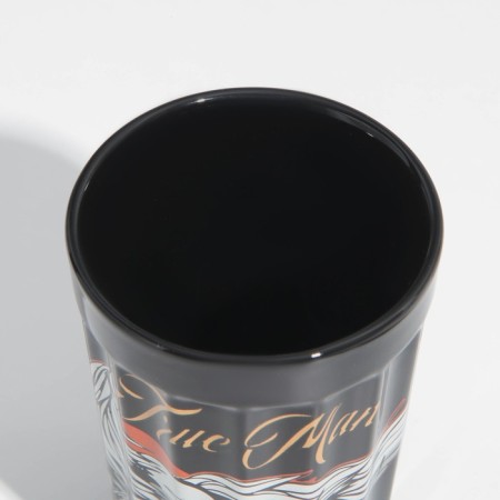 Ceramic faceted glass True Man, 230 ml, black color-3