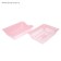 Deep toilet with a mesh of 36 x 25 x 9 cm, pink