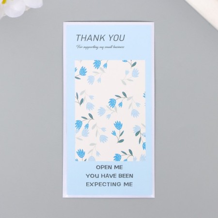Stick Paper Gratitude "Cornflower" Set 50 pcs 10x5 cm