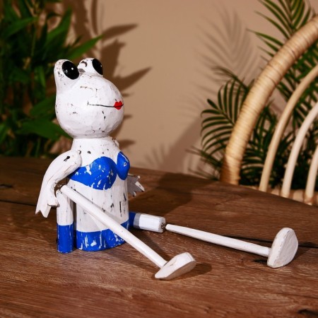 Souvenir "Frog" hanging paws, wood 35 cm-1