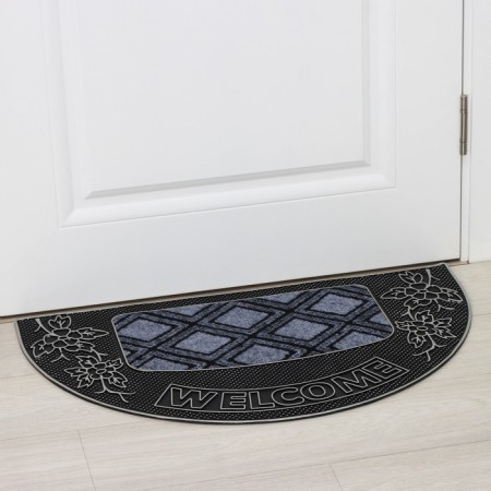 Rapid Flooding semicircular shade "Welcome Flowers", 45 × 75 cm, silver color-3