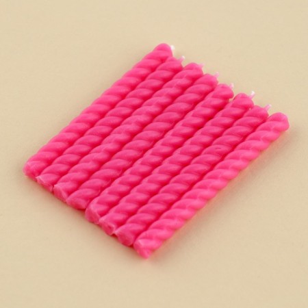 Candles for the cake, pink, 16 pcs., 5 x 6.5 cm.-2