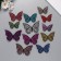 Stick Paper, Plastic "Flower butterflies" Squles set 12 pcs 12 cm, 10 cm 8 cm 1052426