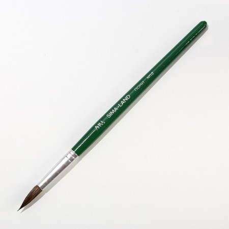 Brush for drawing from hair ponies Round No. 10 Short handle-3