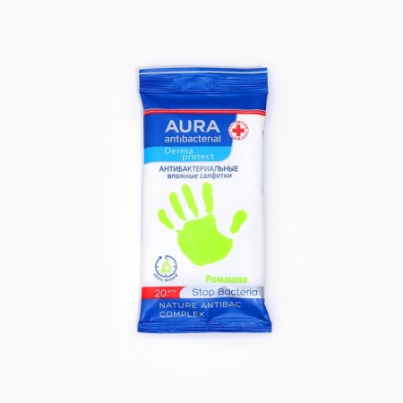 Wet Aura napkins, antibacterial, 20 pcs.-1