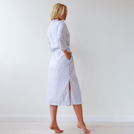 Women's bathrobe KAFTAN "hearts", Gray, p.40-42-2