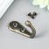 Metal hook "simple" bronze (set 4 pcs) 3x1.8 cm