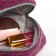 Women's road cosmetic bag with a Textura lining, purple color