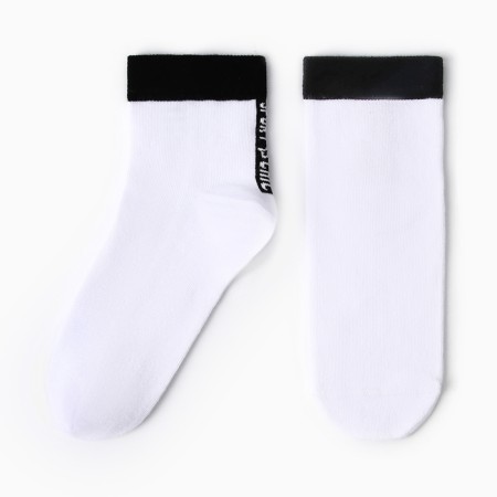 Women's socks Mini Sport Chic, white color, size 35-38 (23-25)
