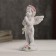 Polystone souvenir "Snowthrough angel in a pink wreath with a cross" 8x3.5x3.8 cm