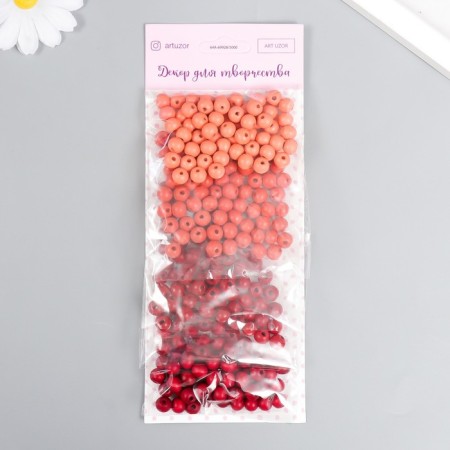 Beads for creativity tree "Autumn Gamma" D-0.8 cm, 4 colors x 10 g