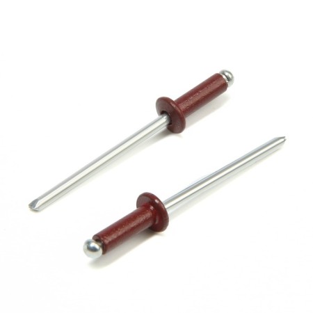 Rolls of the tundra krep, exhaust, aluminum-old, 3.2x8 mm, red wine, 50 pcs