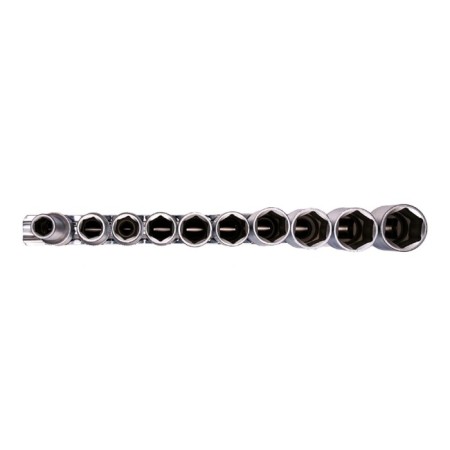 Set of end heads Stels 13603, 1/2 ", hexagonal, elongated, CRV, 10-22 mm, 10 pcs.-1