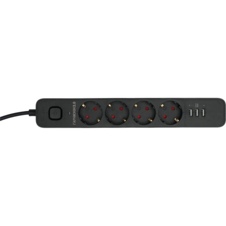 Network filter Garrison 2.0 Cartoon EPS-4-U3-B-2, 4 P, 10A, 3XUSB, 2M, Ur. Protection 2+, Chern 1034186-2