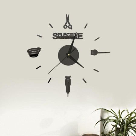 Watching interior watches, 3D "hairdresser", sticker, large, D-45 cm-1