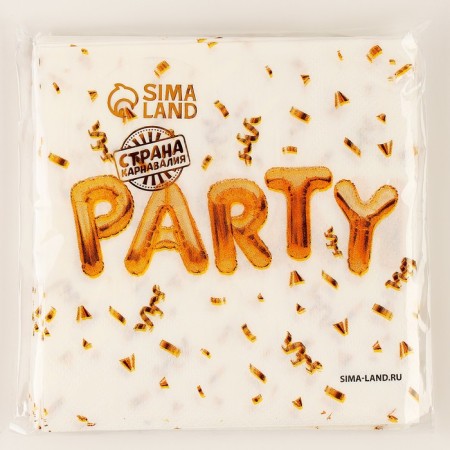 Paper napkins 25*25cm "Party" (set 20 pcs)-6