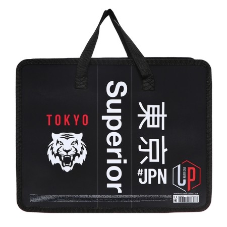 Folder with A4 handles, 335 x 260 x 100 mm, plastic, pens-textiles, Devente Superior, black-2