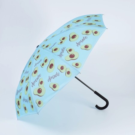 Women's umbrella avocado lover, 8 knitting needles, d = 108 cm, blue color-4