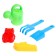 Sand set: shovel 20cm, rake, watering can, 2 mix