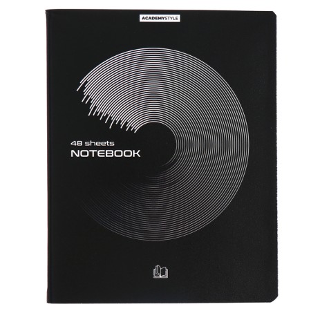 A notebook of 96 sheets in the Black and White cage, cover coated cardboard, double selective UV-lak, mix-4
