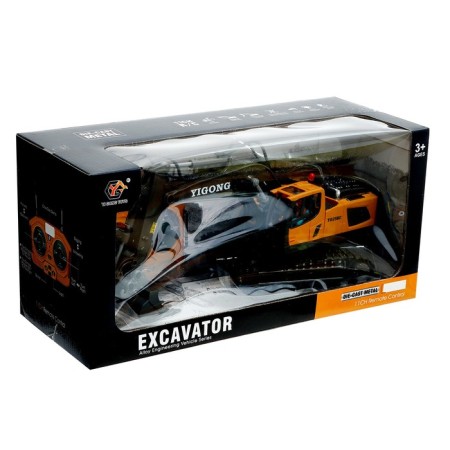 Excavator Radio -controlled "construction", metal bucket, works from the battery-8