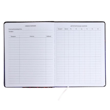 Universal diary for grade 1-11 Galaxy Girl, solid cover, artificial leather, foam rubber, lies, 80 g/m2-5