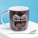 Ceramic mug with a spoon "Real man", 350 ml, white color