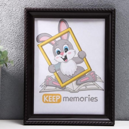 Photo frame plastic L-1 15x21 cm Wenge (plastic screen)