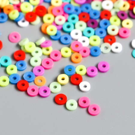 Beads for the creativity of PVC "Rings Bright Summer" set ≈ 330 pcs 0.1x0.4x0.4 cm-1