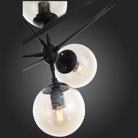 Ceiling Ceiling ST LUCE. SL549.403.21. Stampo. 21x40 watts, E27, 170x170x120 cm, black color-4