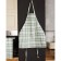 Apron "Ethel" Eucalyptus (cage) 60x70cm, 100% cotton, sarzha 190 g/m2