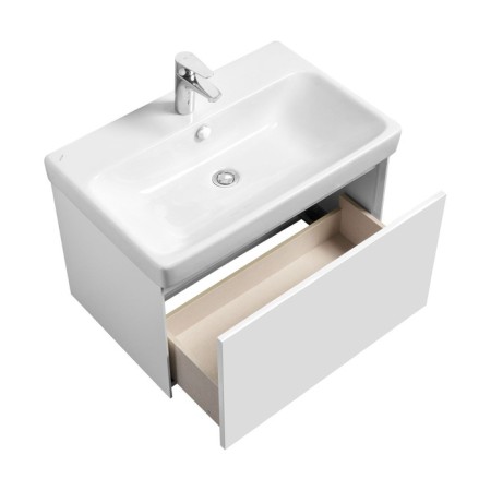 Tumbling under the Aquaton Asti sink, 70 cm, white gloss color, white matte-1