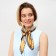 Women's scarf minaku size 70*70 cm, brown color