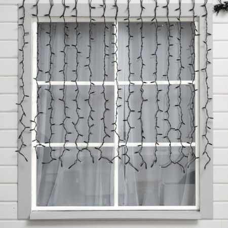 Garland "Curtain" 2 x 1.5 m, IP65, UMS, dark rubber thread, 360 LED, glow of multi, 220 V-1