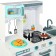 Children's wooden game kitchen "Bloom Style" with 4 objects of dishes