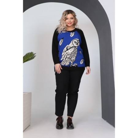 Women's sweater, size 54, the color is blue, black-9