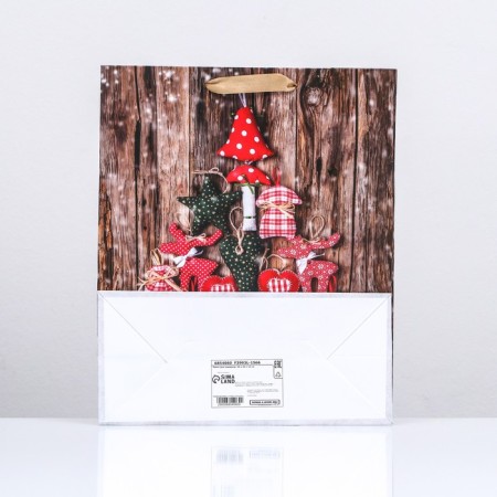 Laminated "Plush Christmas trees", 26 x 32 x 12 cm-1