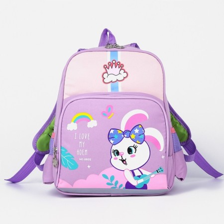 Baby backpack on lightning, 3 outer pockets, purple color-1