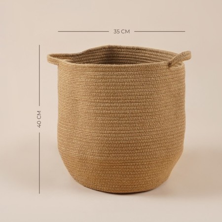 Belly basket wicker -round SL Home "Order", hemp rope, 35 × 40 cm-1