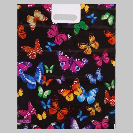 Package "Butterflies", plastic with a cut pen, 38x47 cm, 60 μm