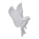 Decoration wall -mounted, gypsum panel "birds", 5 pcs, silver