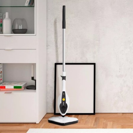 Steam mop KitFort KT-1073, 1300 W, 330 ml, cord 5 m, black and white-1