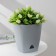 Pot for flowers with a basal watering amsterdam, 2.5 l, d = 17 cm, h = 16.5 cm, color gray color