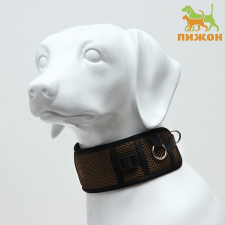 The collar breathing for dogs of medium and large breeds, size l, 43-68 x 7 cm, khaki